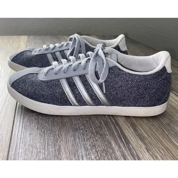 Adidas Courtset Women’s US Size 10 Heathered Gray White B74561 Sneaker Shoes - Picture 1 of 8